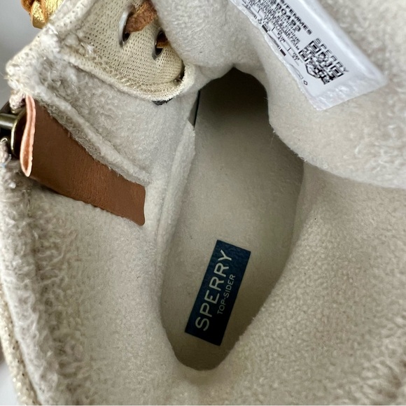 Sperry-Women’s-Saltwater Duck Boot-Size 10-Ivory/Shimmer Gold/Brown-NWOT - Picture 8 of 12